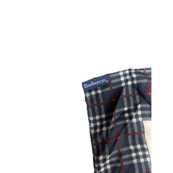 Vtg Burberry's Multicolor Silk Plaid Crowns Square Italy 32"x32" Scarf VGUC - Picture 3 of 5